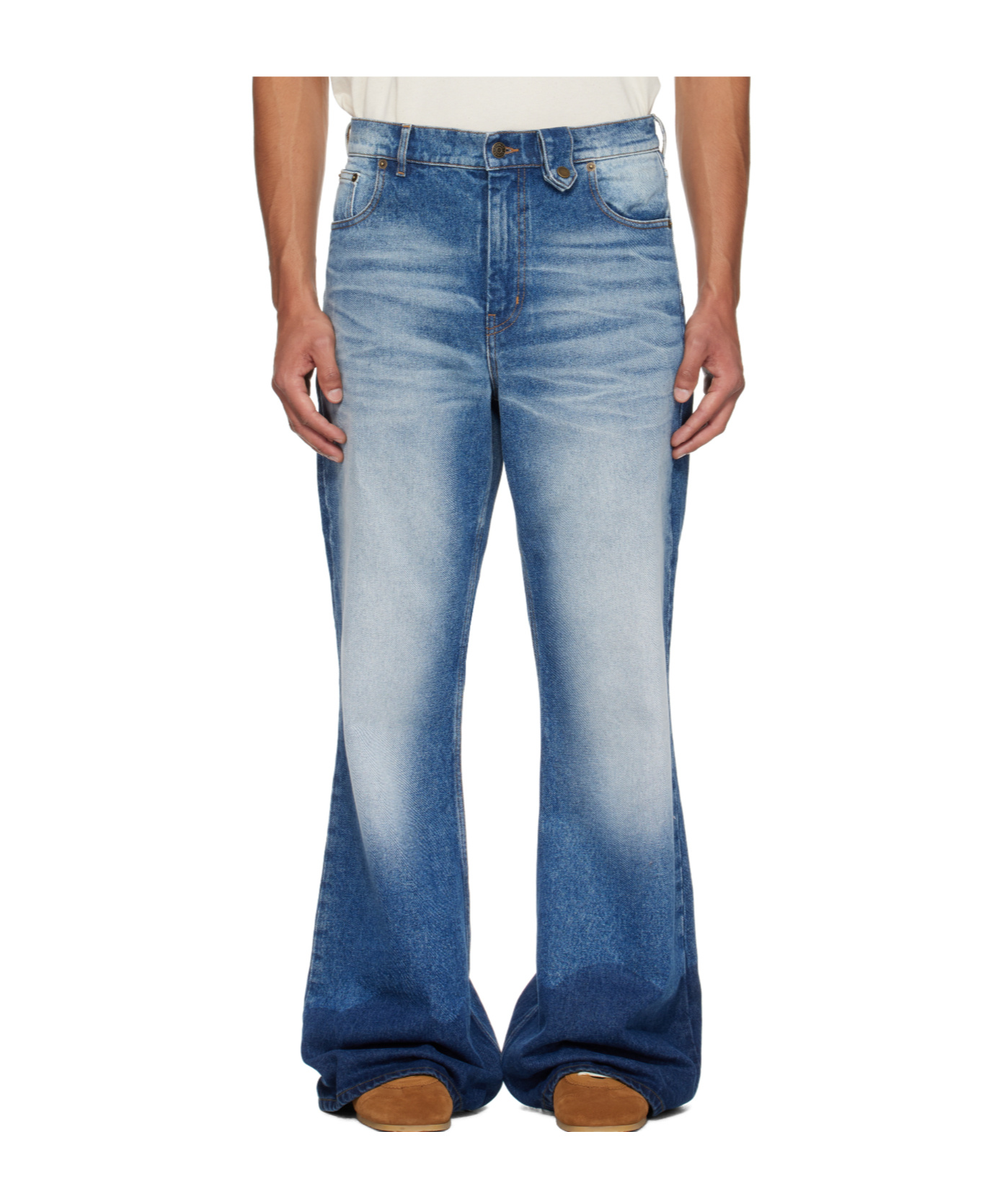 Egonlab Samy Wide Leg Jeans In Blue