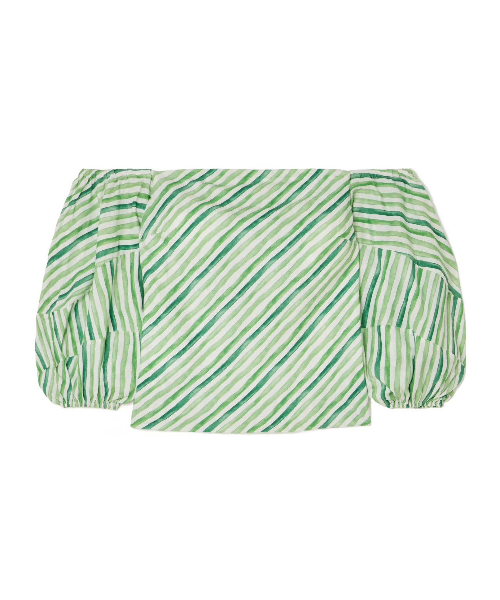 Rosie Assoulin Lyocell And Linen-blend Blouse In Green