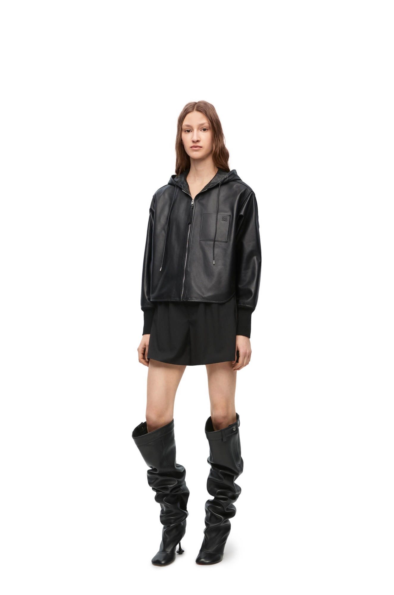 Loewe Wool Shorts In Black