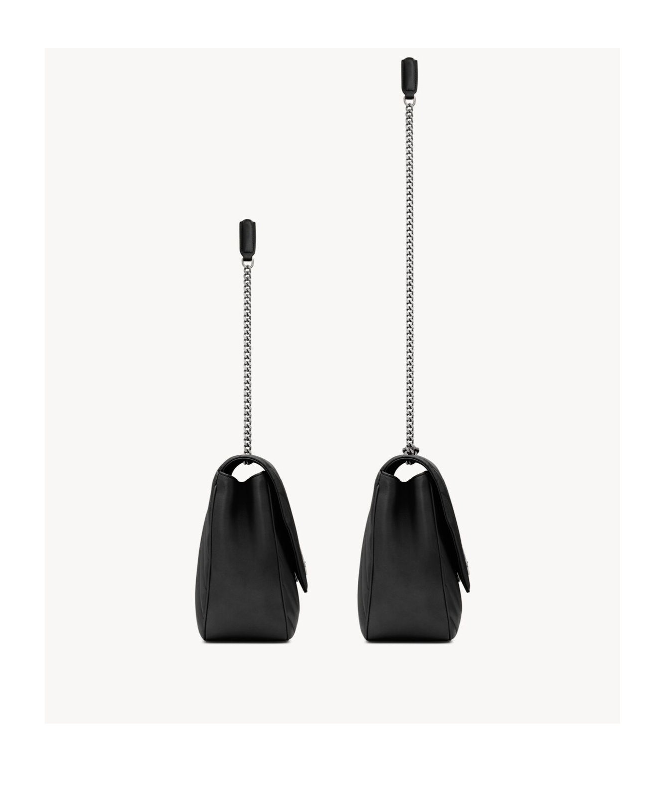 Saint Laurent Loulou Large In Matelassé Lambskin In Black