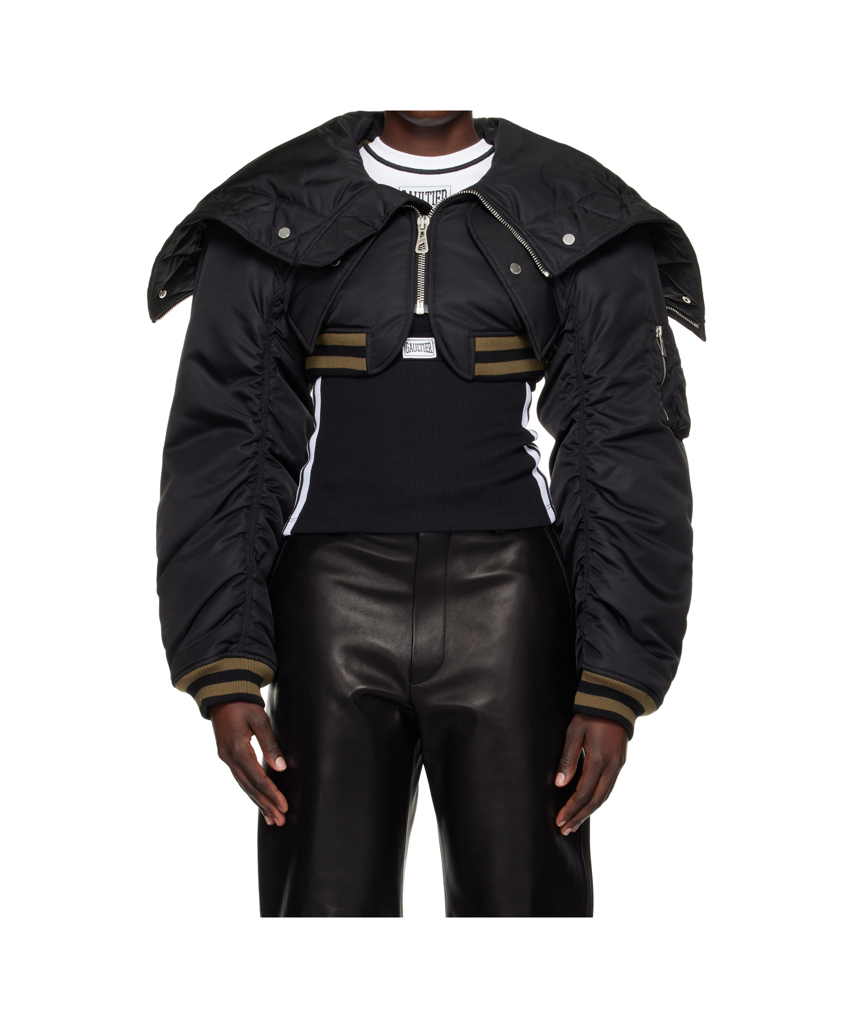 Jean Paul Gaultier 'the Quilted Cropped' Bomber Jacket