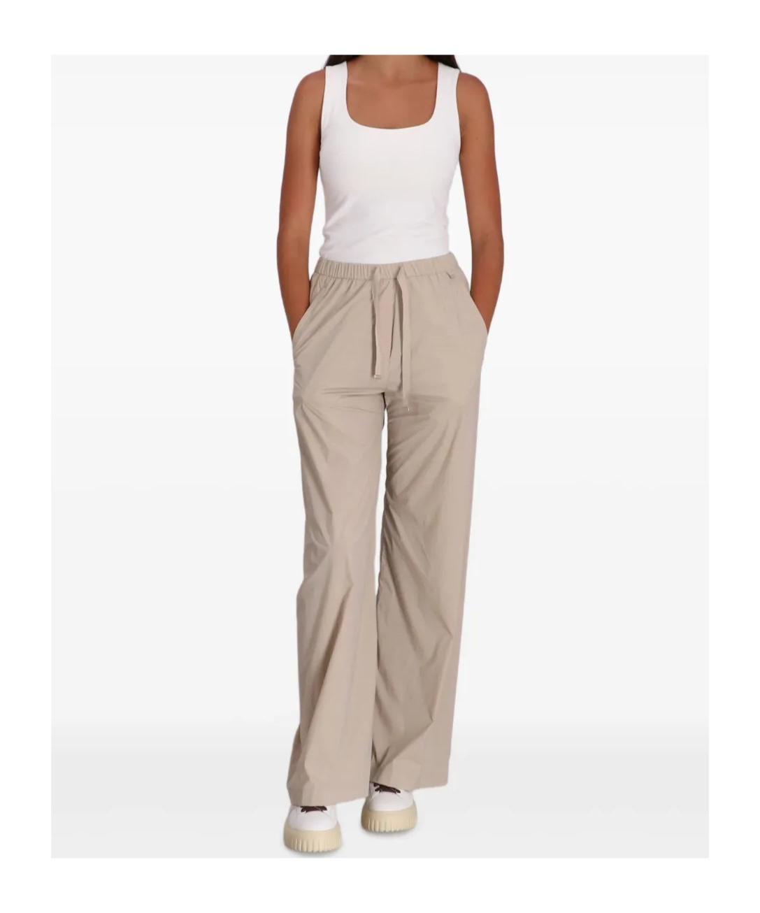 Herno Drawstring Straight-leg Trousers In Neutral
