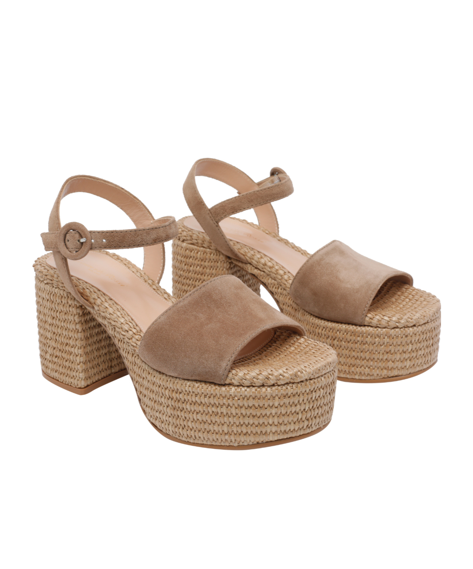 Gianvito Rossi Round-toe High-heeled Sandals In Brown