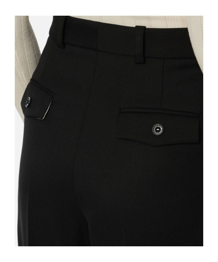 Elisabetta Franchi Pleat Detailed Straight-leg Trousers In Black