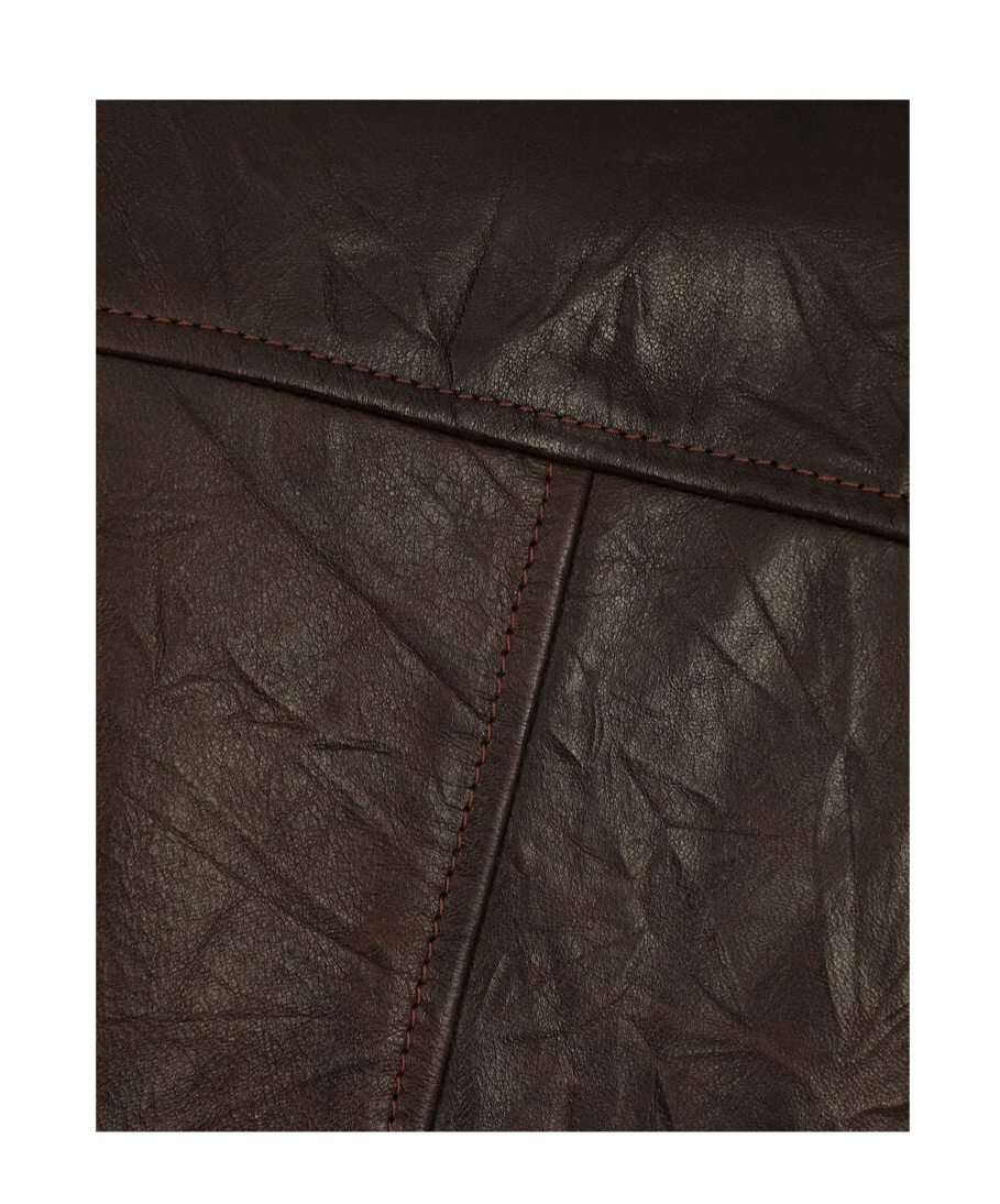 Dolce & Gabbana Zipped Leather Jacket In Black