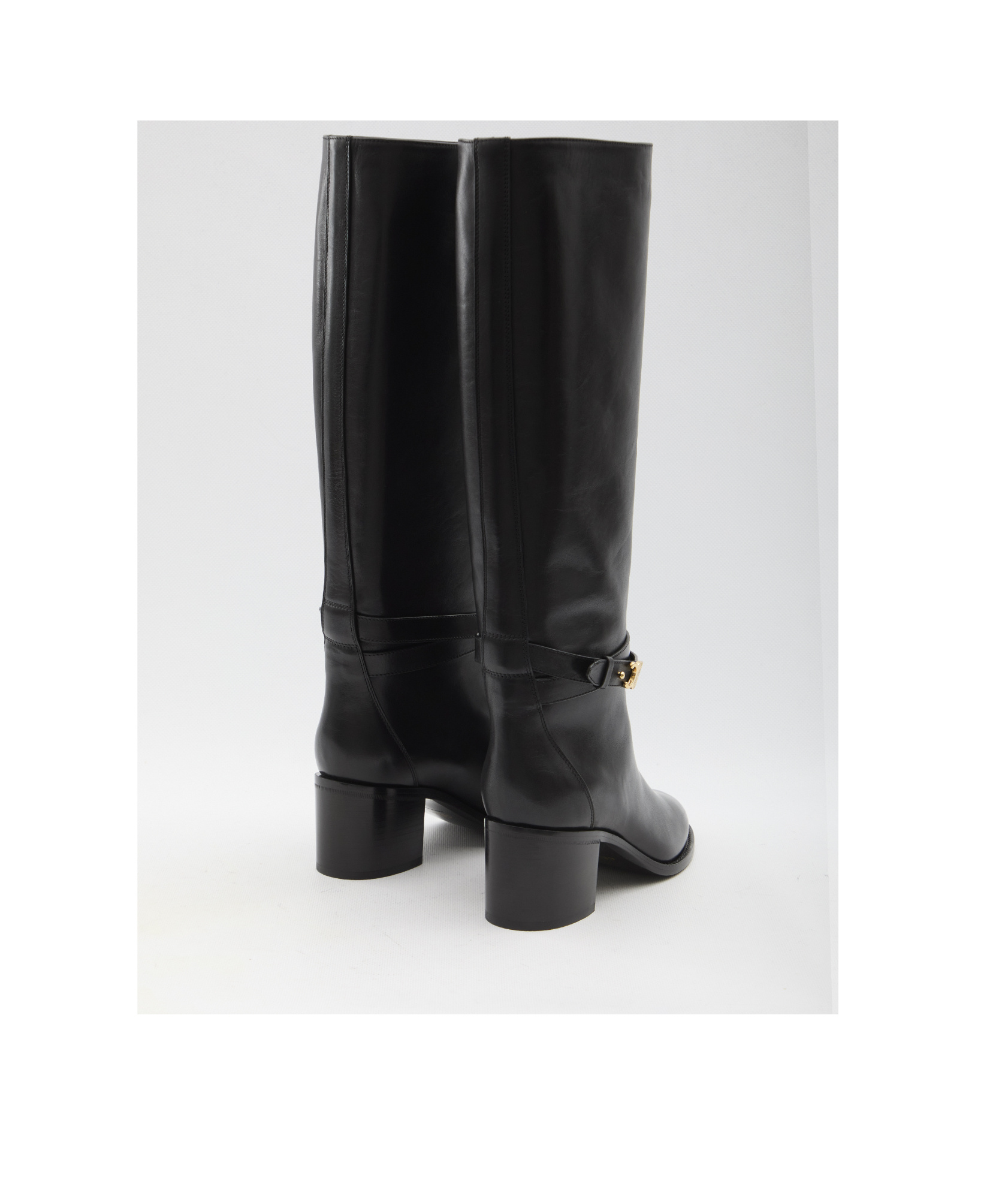 Celine High Triomphe Boots In Black