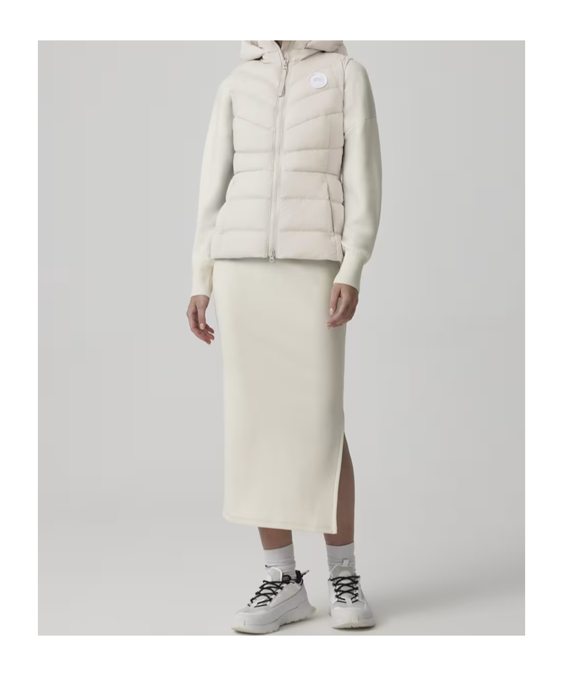 Canada Goose Clair Hooded Puffer Gilet In White