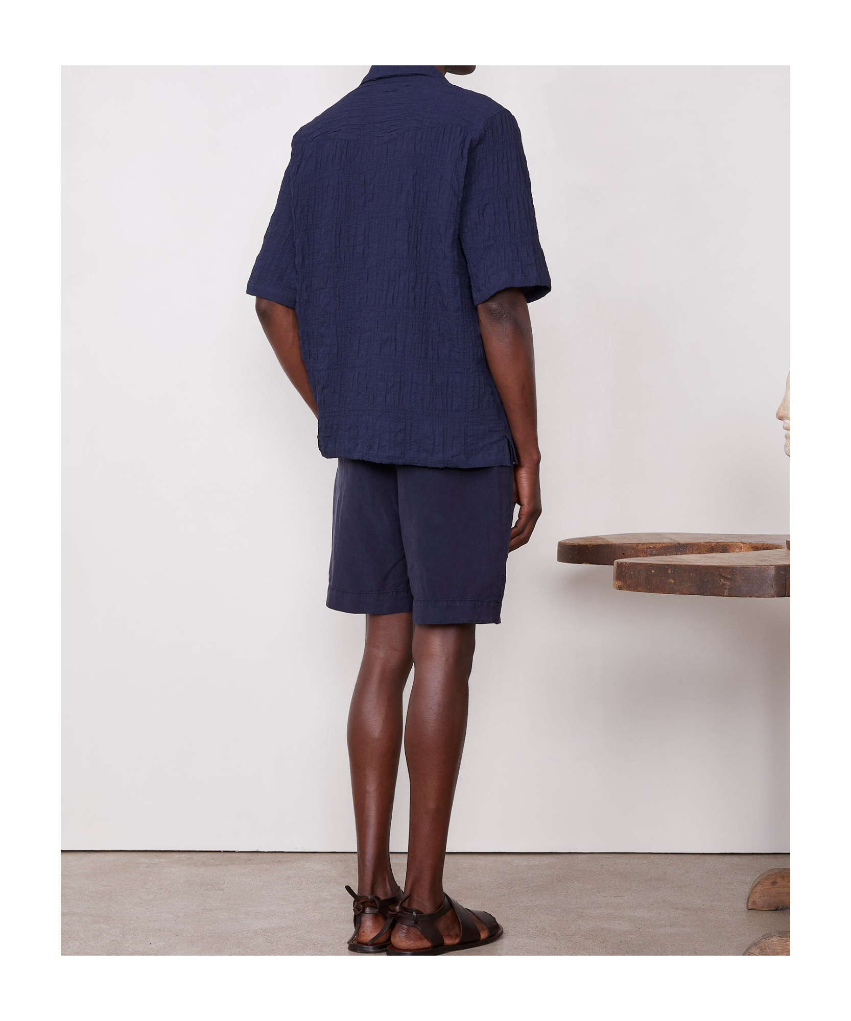 Shop Officine Generale Cotton Shirt In Nightsky