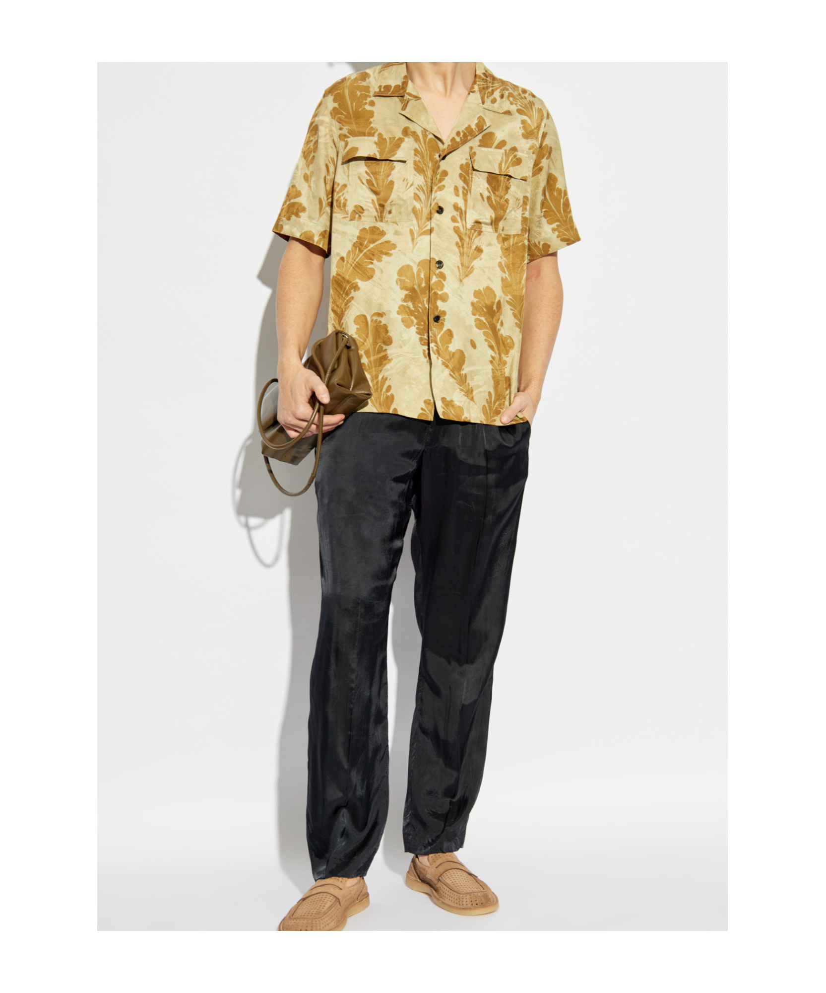 Dries Van Noten Elastic Waist Casual Pants In Black