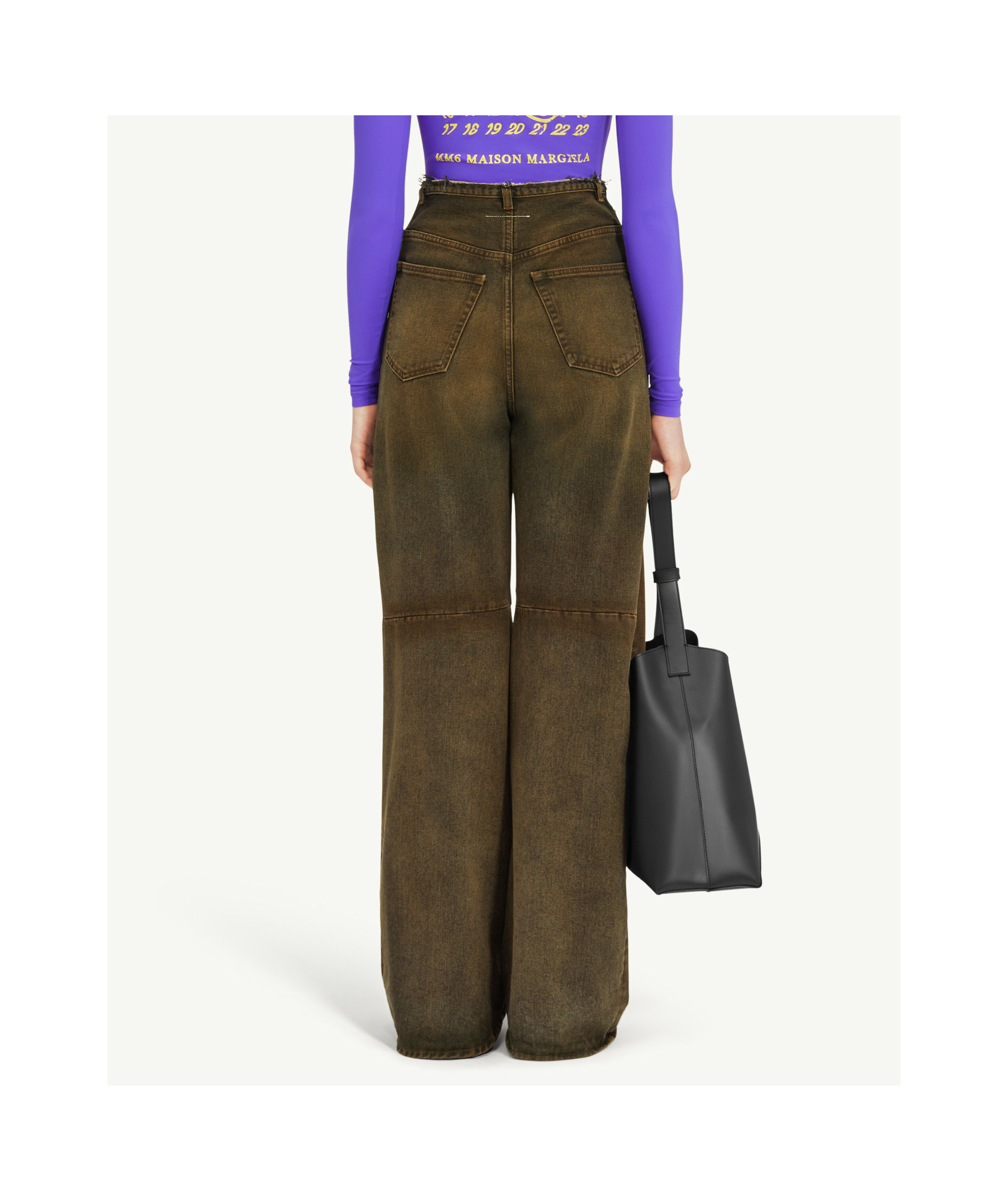 Shop Mm6 Maison Margiela 5-pocket Denim Trousers In Green