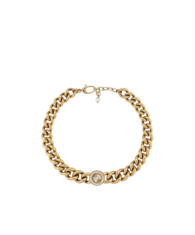 Gucci Blondie Chain Necklace In Light Gold