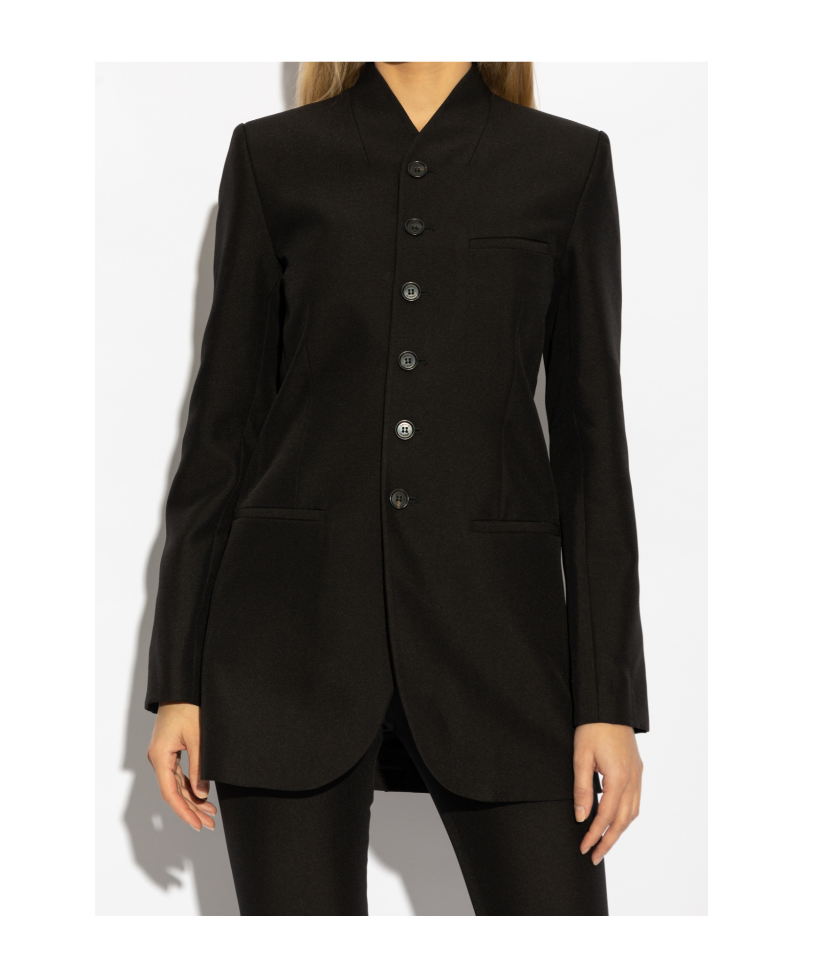 Coperni Long-sleeved Suit Coat In Black