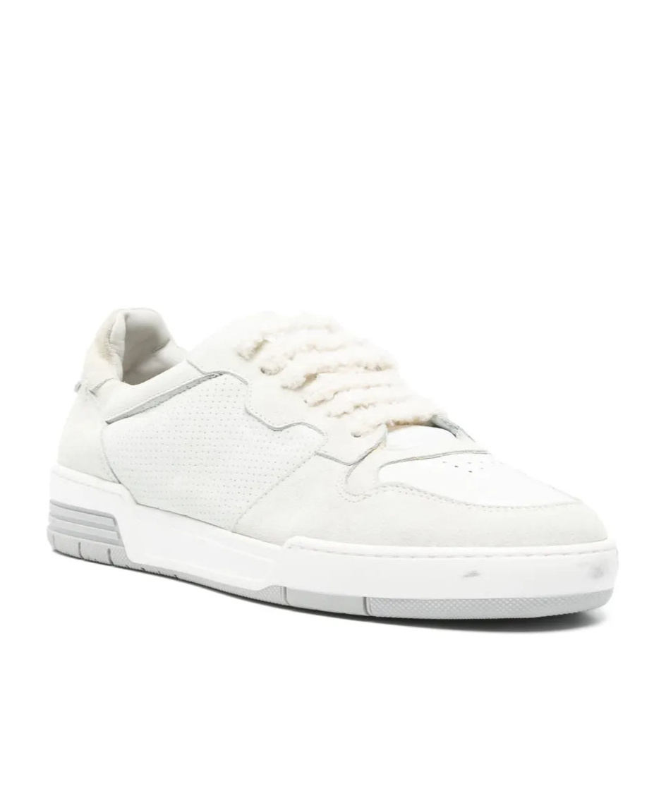 Eleventy Round Toe Low-top Sneakers In White