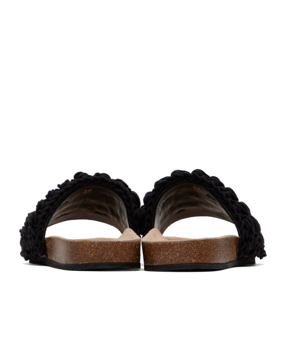 Jw Anderson Popcorn Slippers In Black