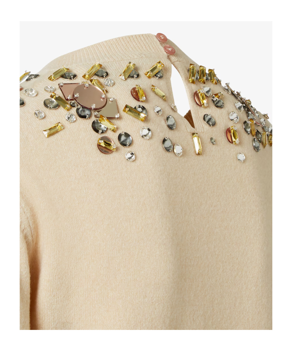 Fendi Beige Wool And Cashmere Sweater In Brown