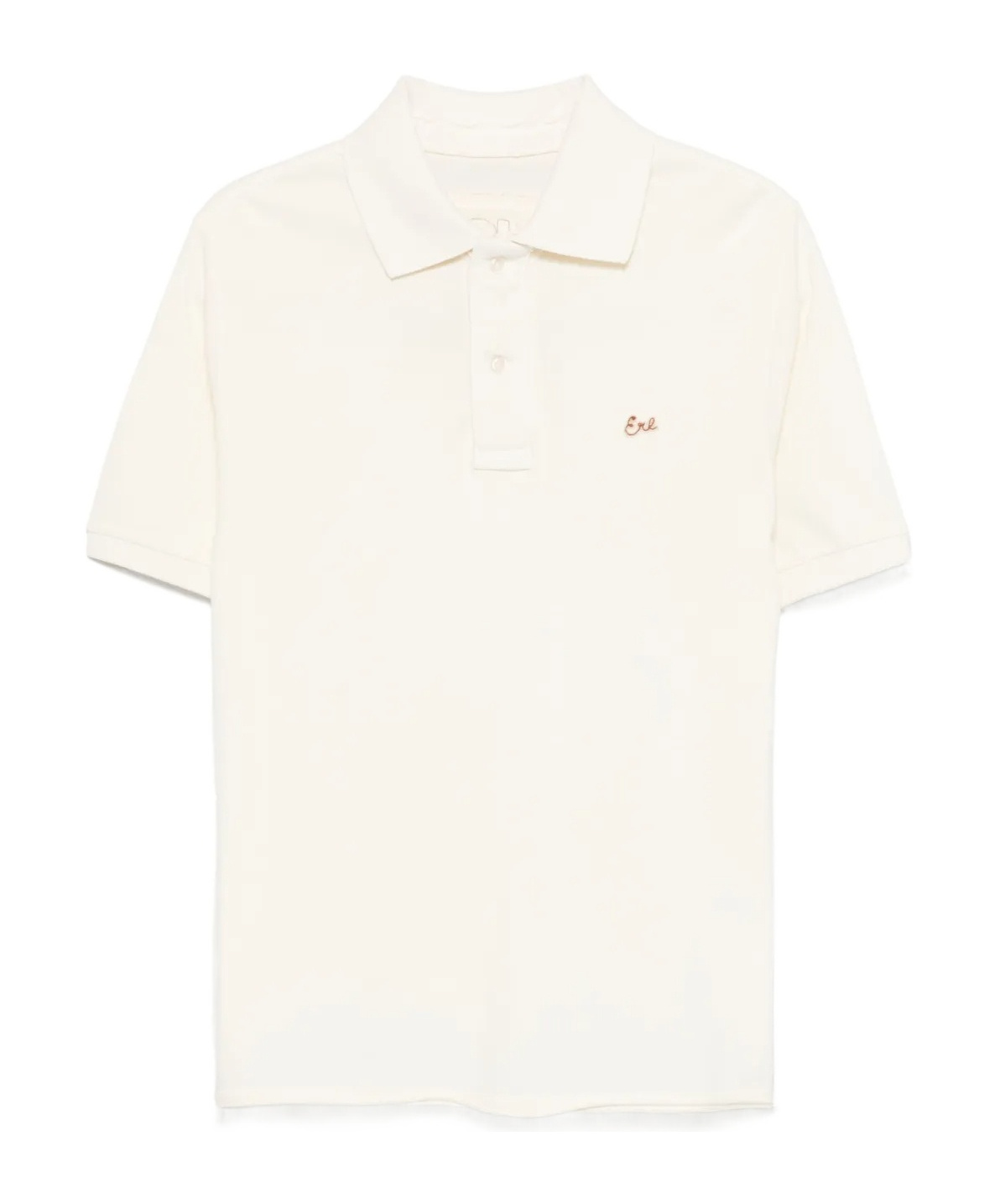 Shop Erl Short-sleeved Polo Shirt In White