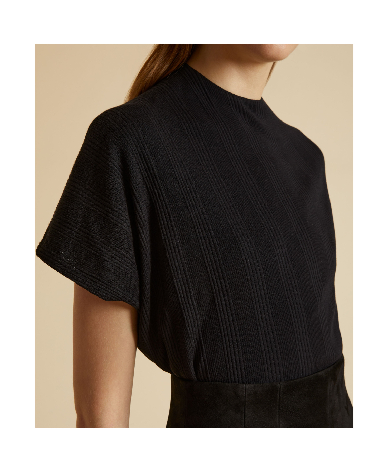 Khaite The Helene Ribbed T-shirt In Black