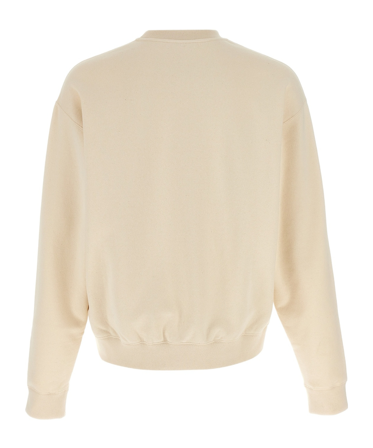 Jil Sander Logo Print Crewneck Sweatshirt In Nude