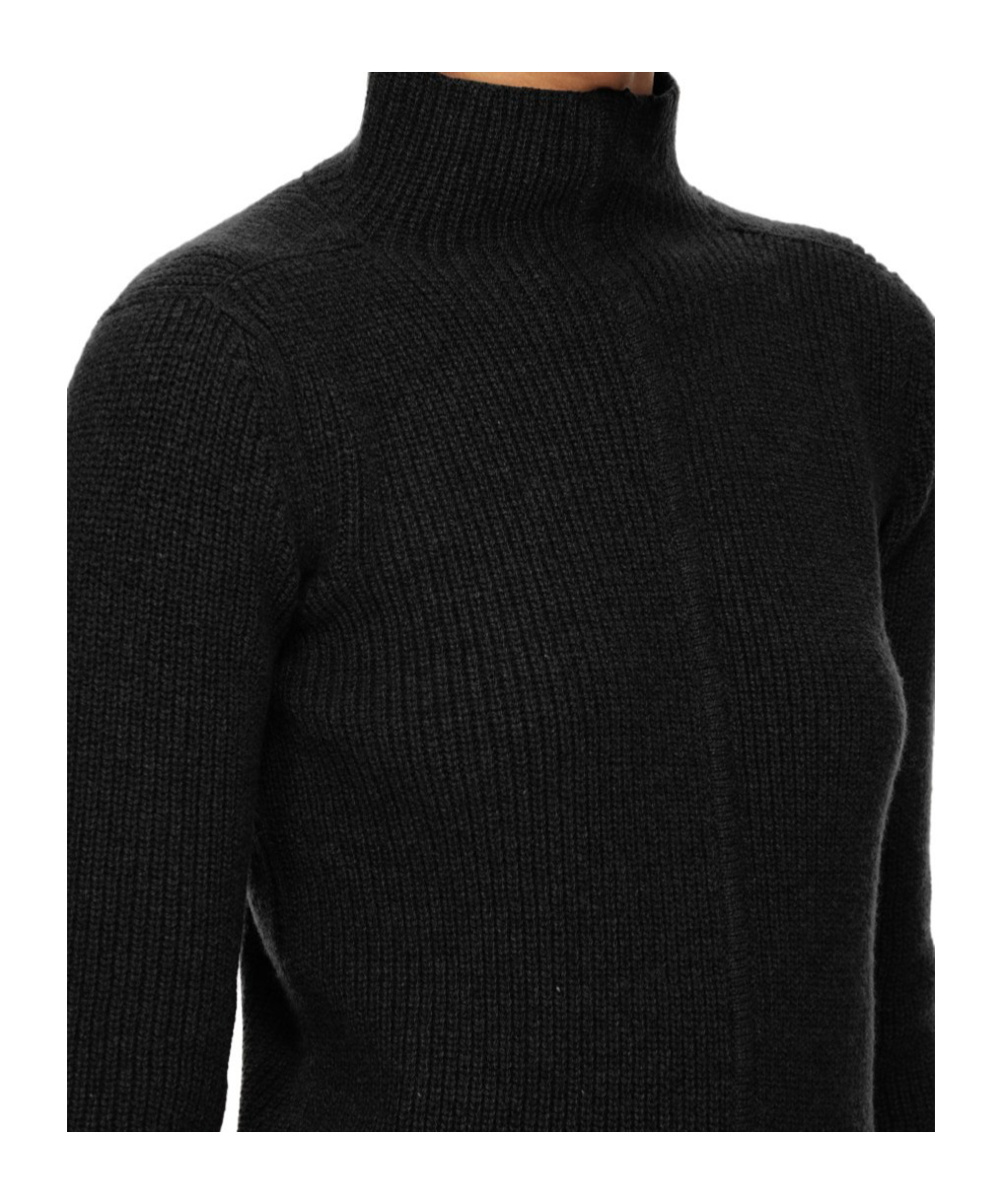 Rick Owens Black Porterville Headon Dbl Lupetto Turtleneck In Black