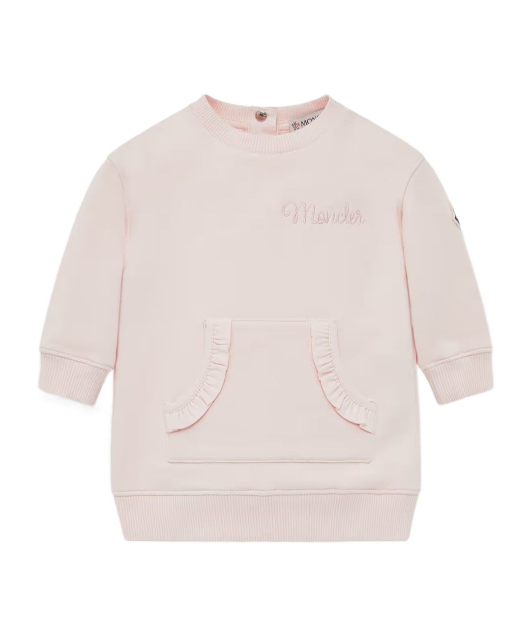 Moncler Long Sleeve Sweater Dress In Pink