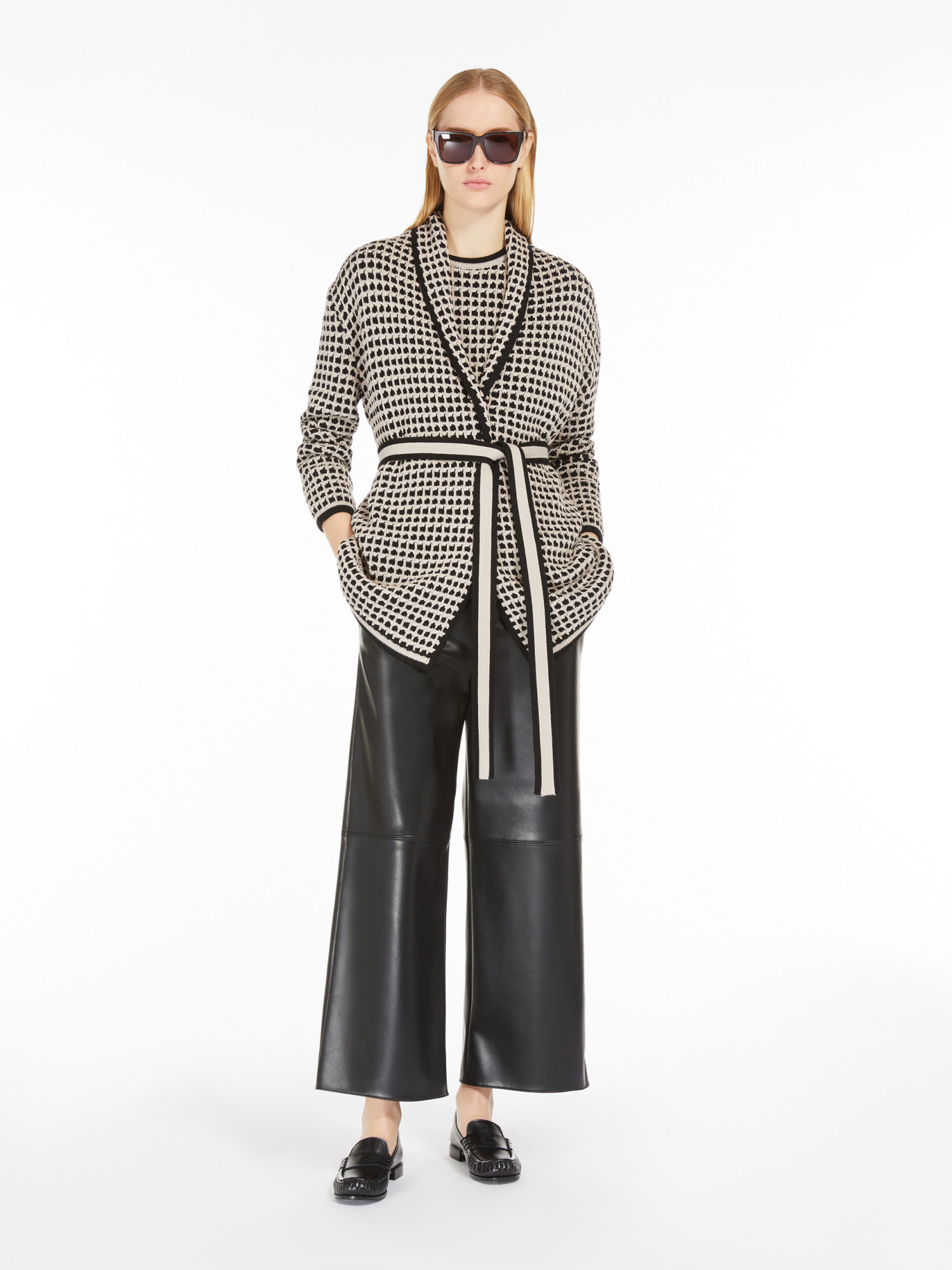 Max Mara Long-sleeved Cardigan In Nude
