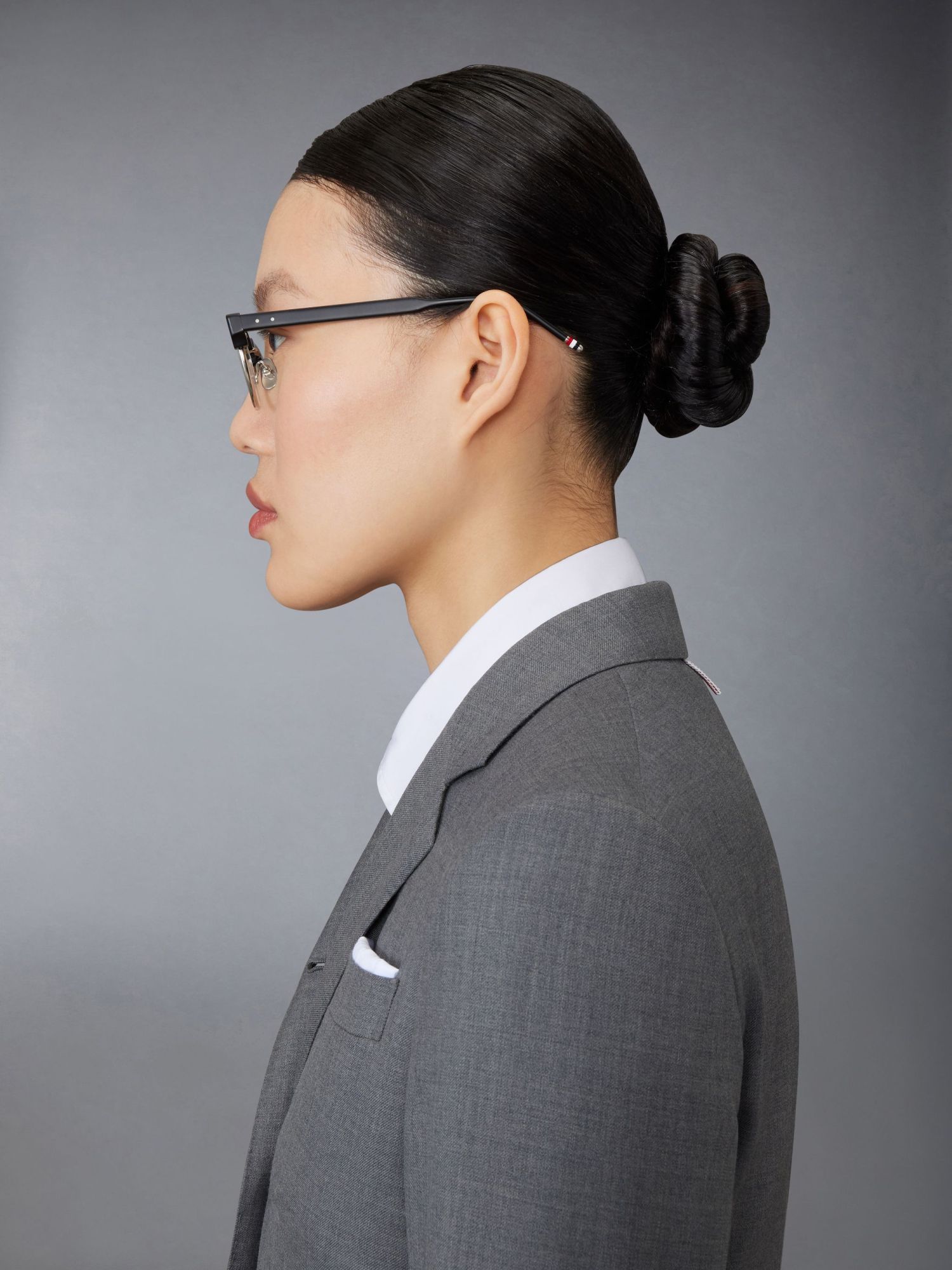 Thom Browne Oval-frame Glasses In Transparent