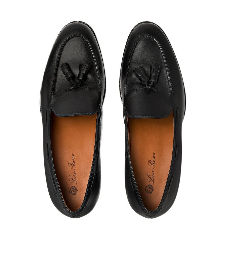 Loro Piana Serge Tassel Loafer In Black