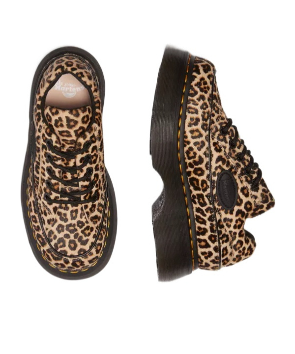Shop Dr. Martens' 5-eye Leopard Shoes In Camel