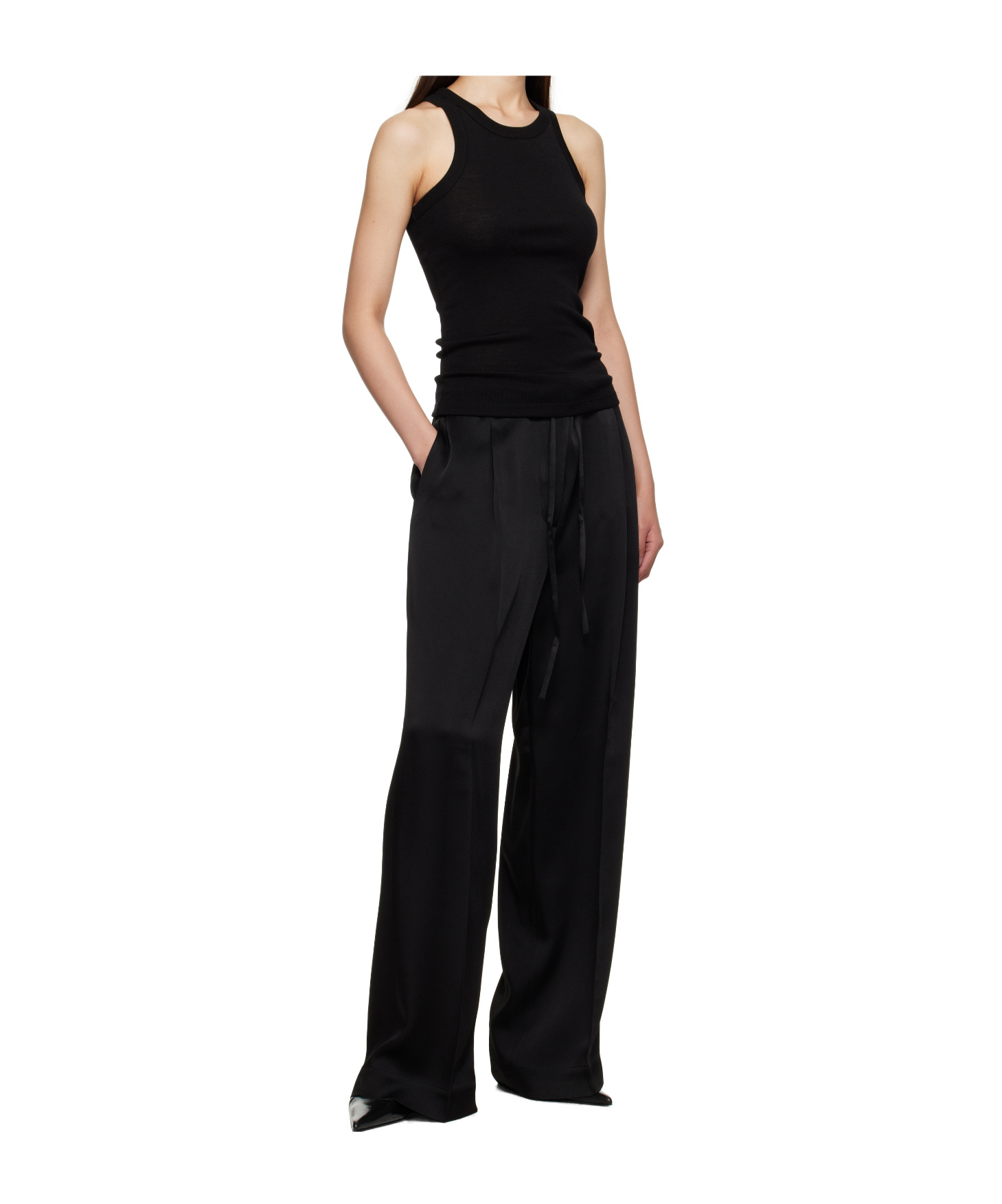 Rohe Crew Neck Knitted Vest In Black
