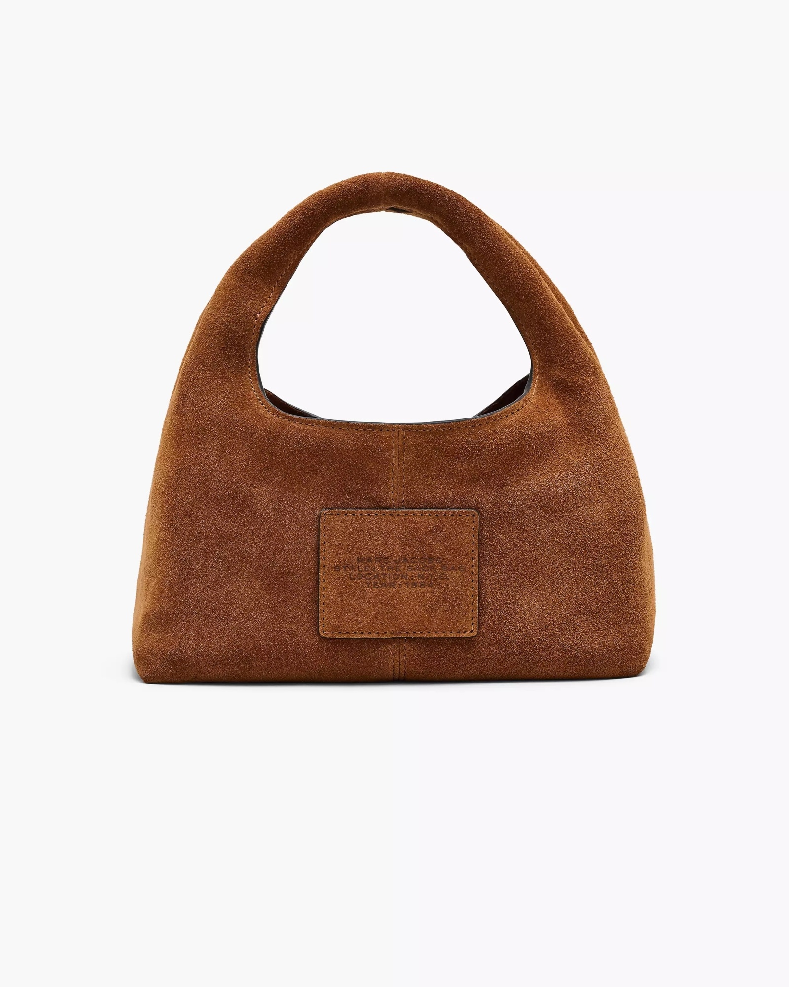 Marc Jacobs The Suede Mini Sack Bag In Brown