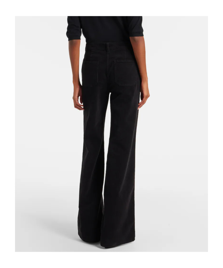 Nili Lotan Florence Cotton-blend Corduroy Flared Pants In Black