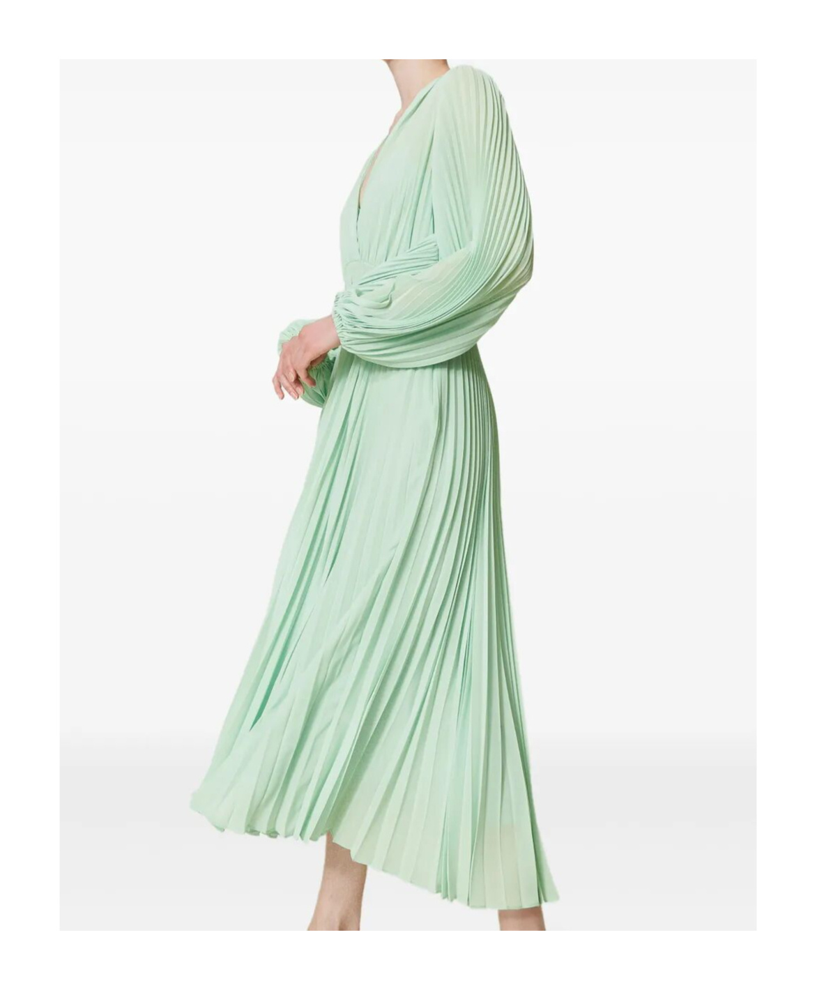 Shop Twinset Pleated Maxi Dress