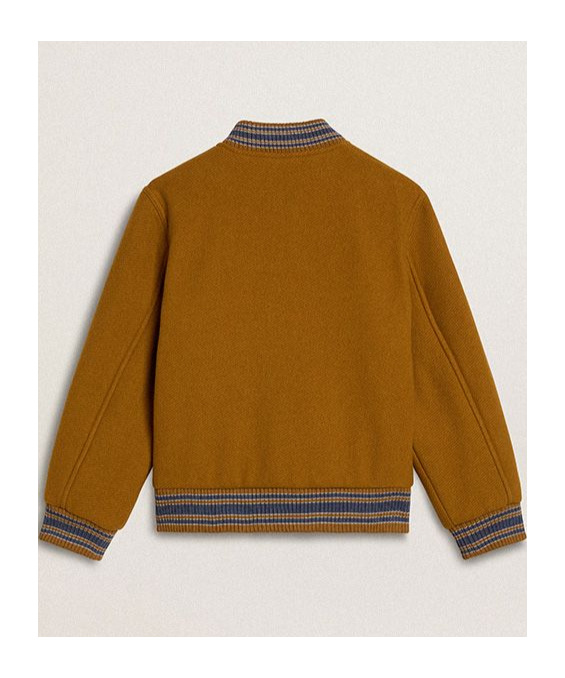 Golden Goose Journey Patch-embellished Bomber Jacket In Brown