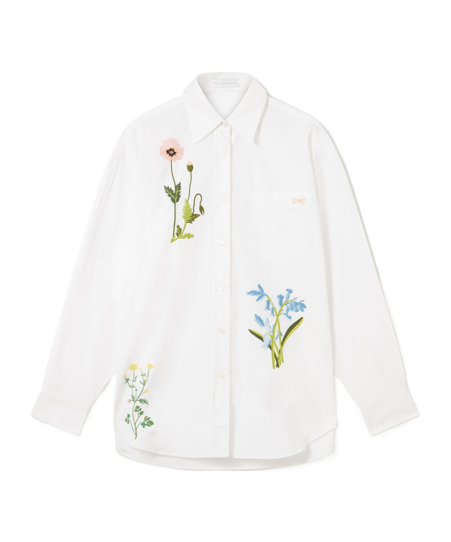 Stella Mccartney Floral Embroidered Shirt In White