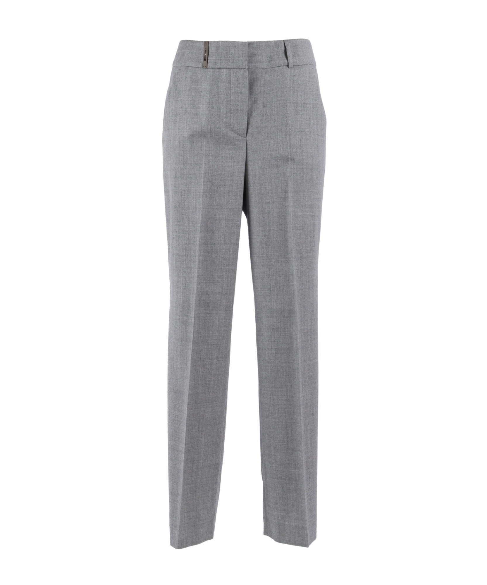 Peserico Striped Casual Pants In Gray