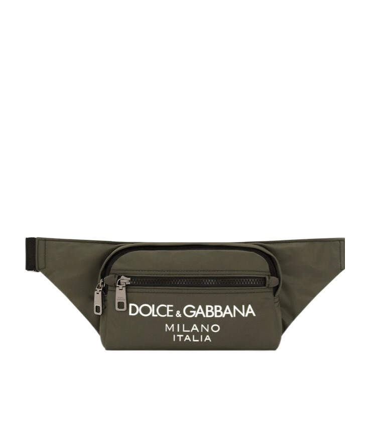 Dolce & Gabbana Logo-print Zip-fastening Belt Bag In Black