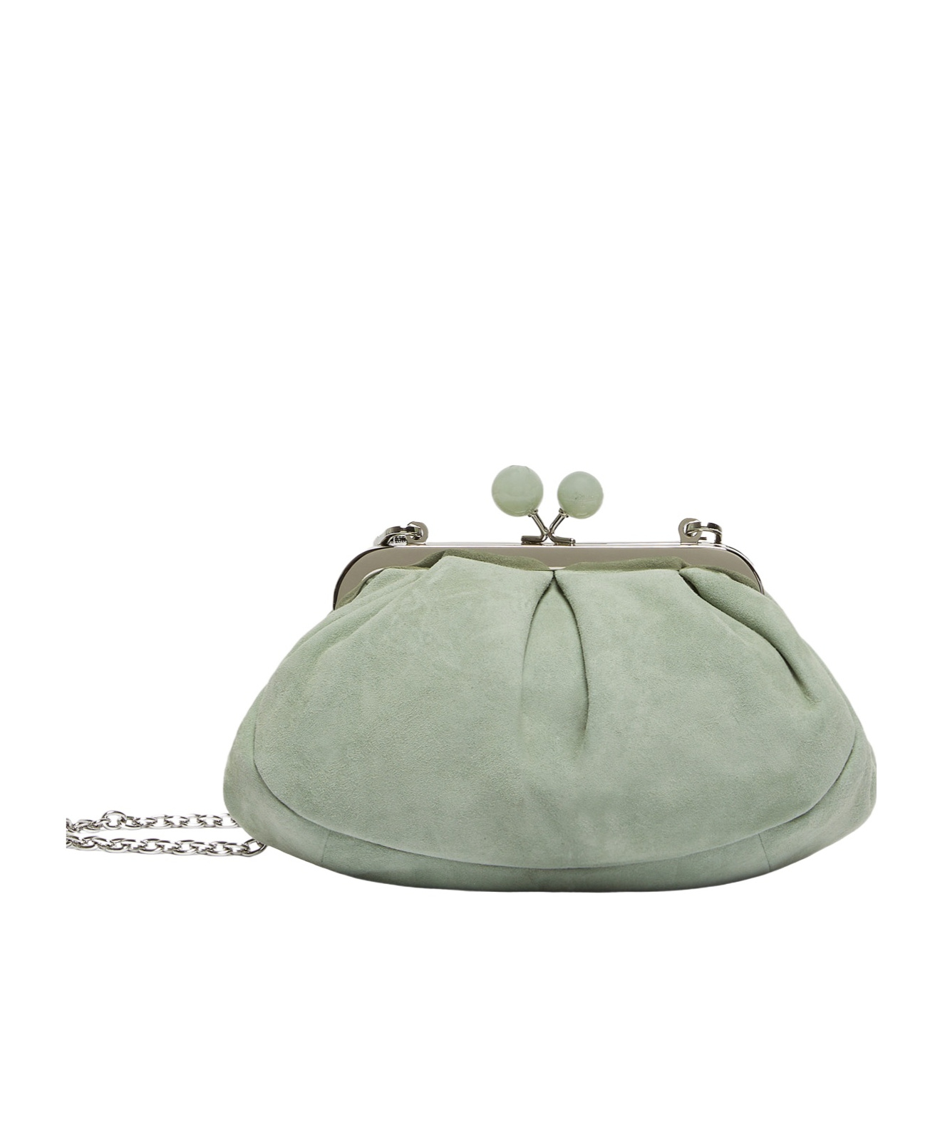 Weekend Max Mara Small Suede Pasticcino Bag In Green