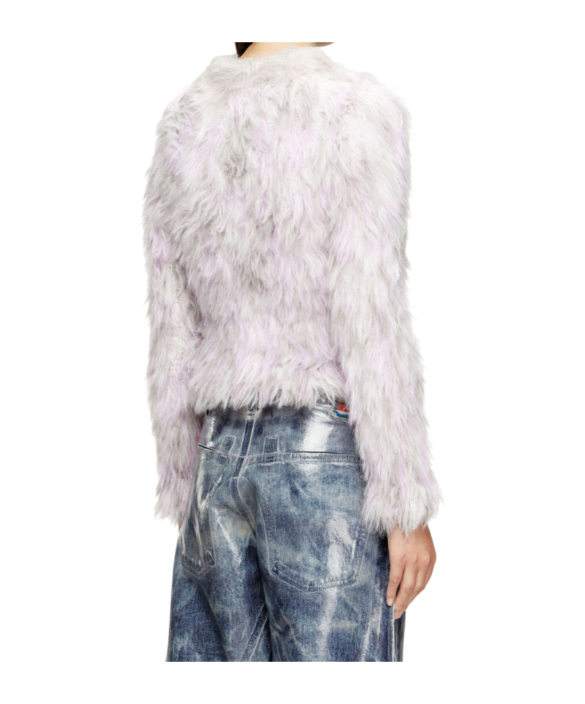 Diesel Long-sleeve Textured Sweater In White
