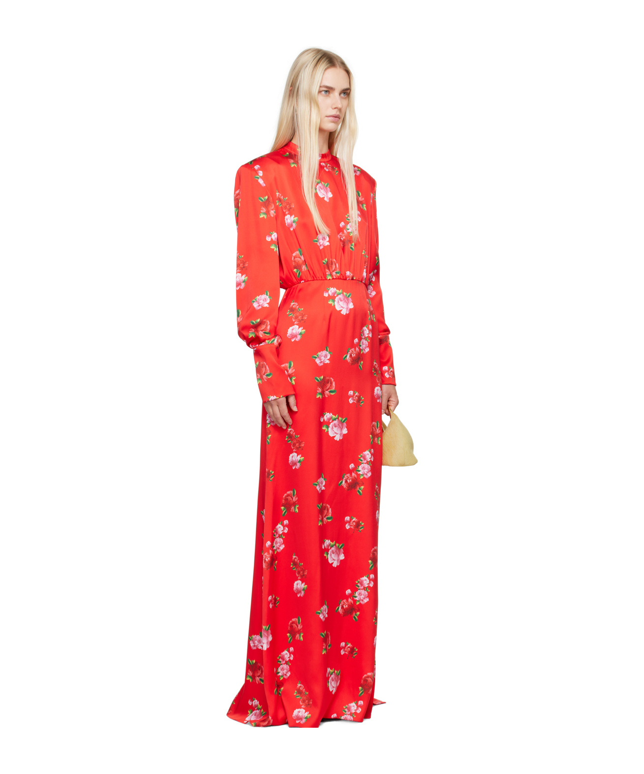 Magda Butrym High-necked Long Dress In Red