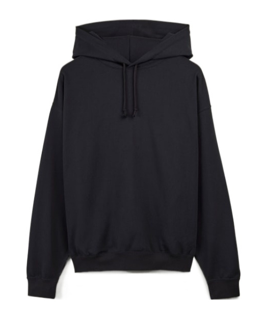 Y-3 Black Cotton And Recycled Polyester Hoodie With White Raglan Stripes In Black