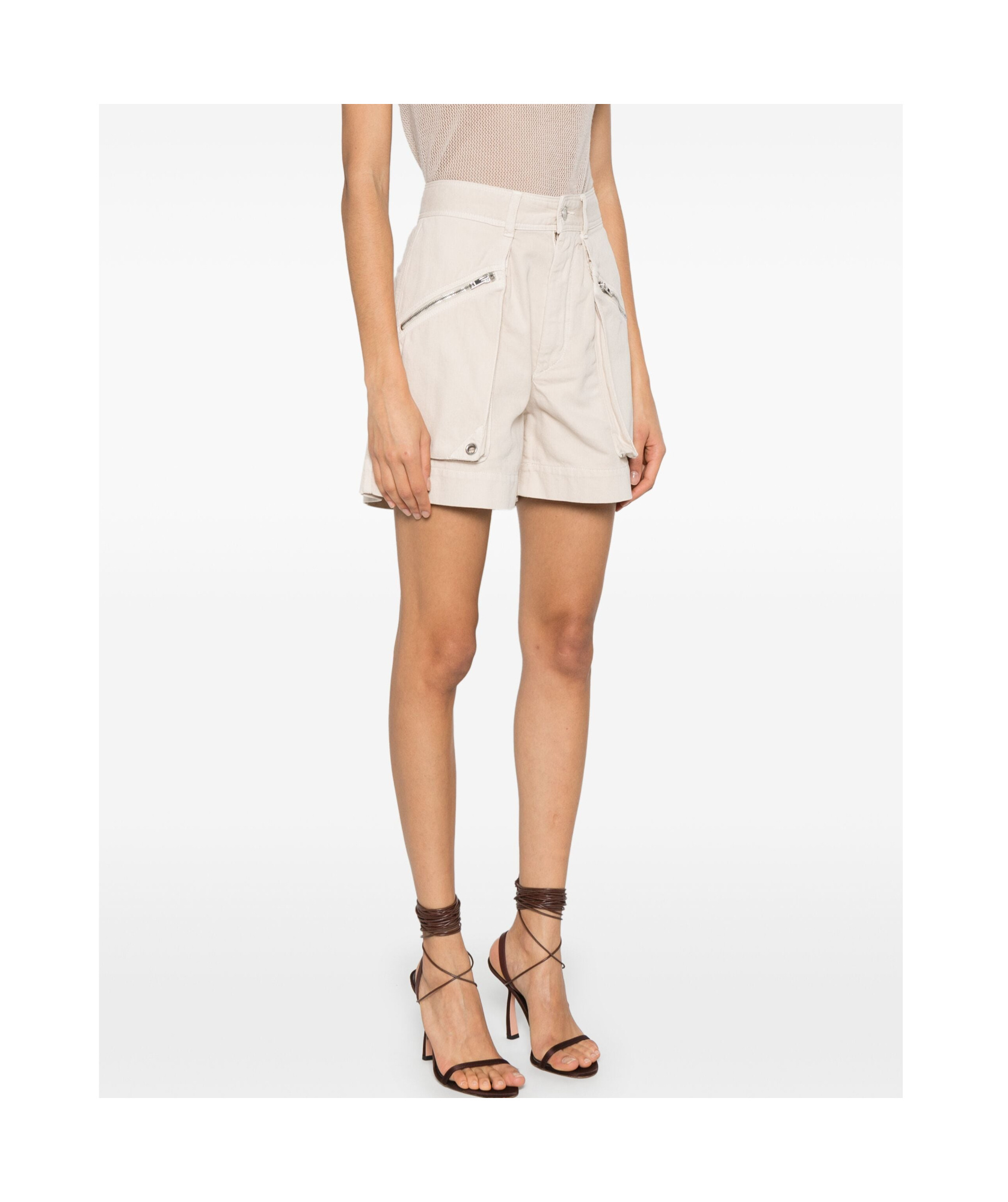 Isabel Marant Jeliano High-waisted Shorts In White