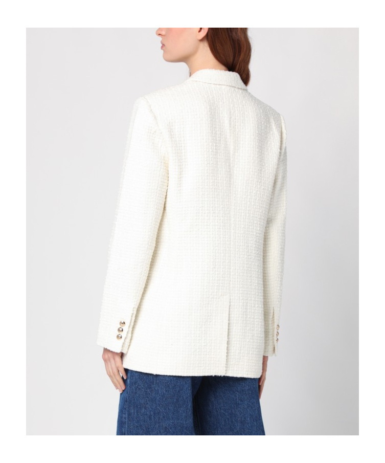 Shop Anine Bing Long-sleeved Suit Coat In White