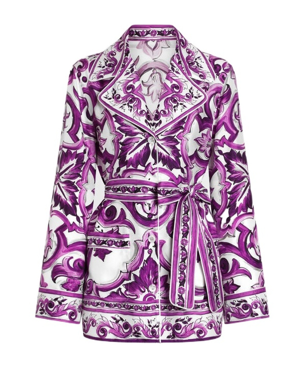 Dolce & Gabbana Pajama Shirt Sweaters And Cardigans Multicolor In Purple