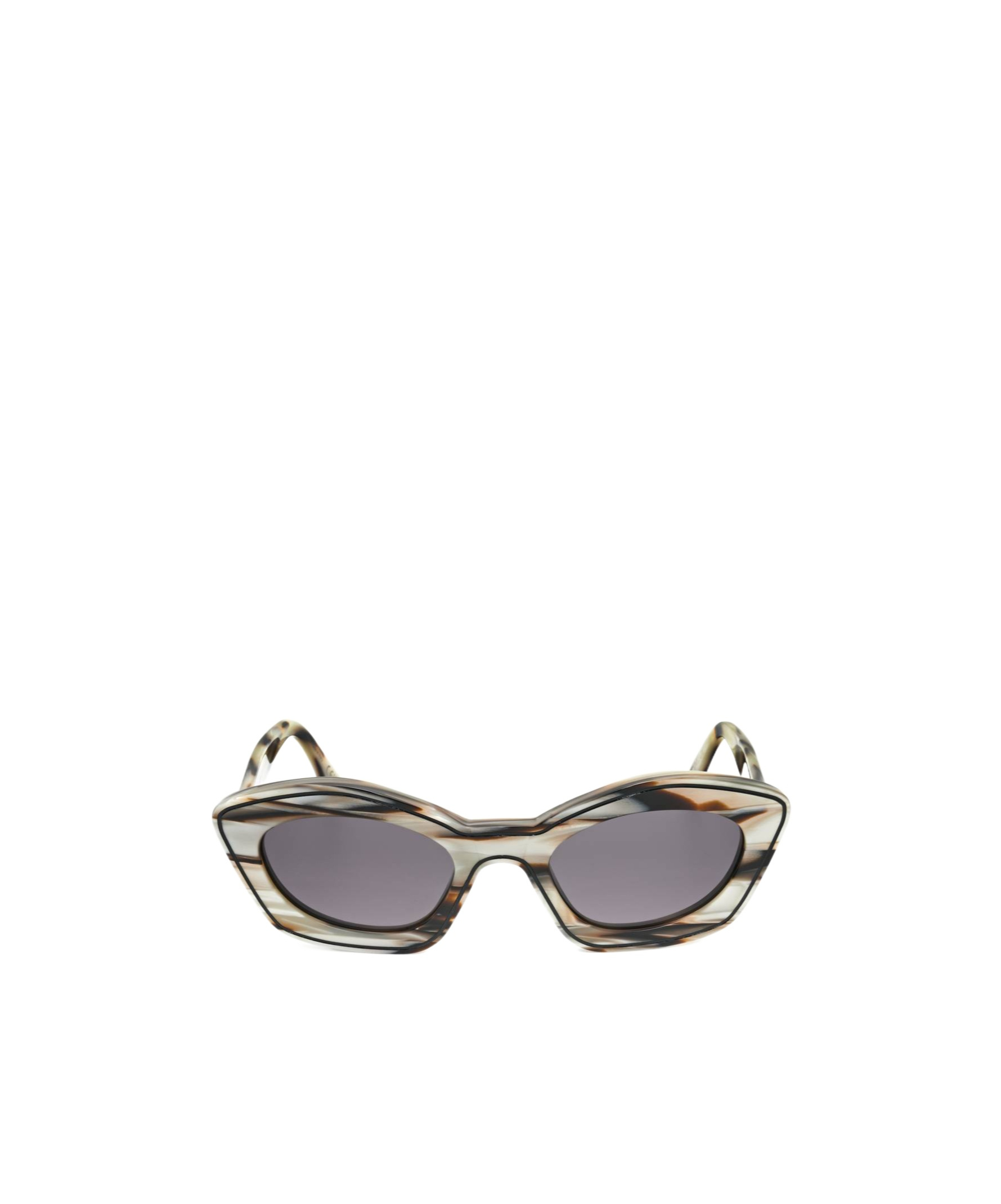 Marni Geometric Frame Sunglasses In Brown