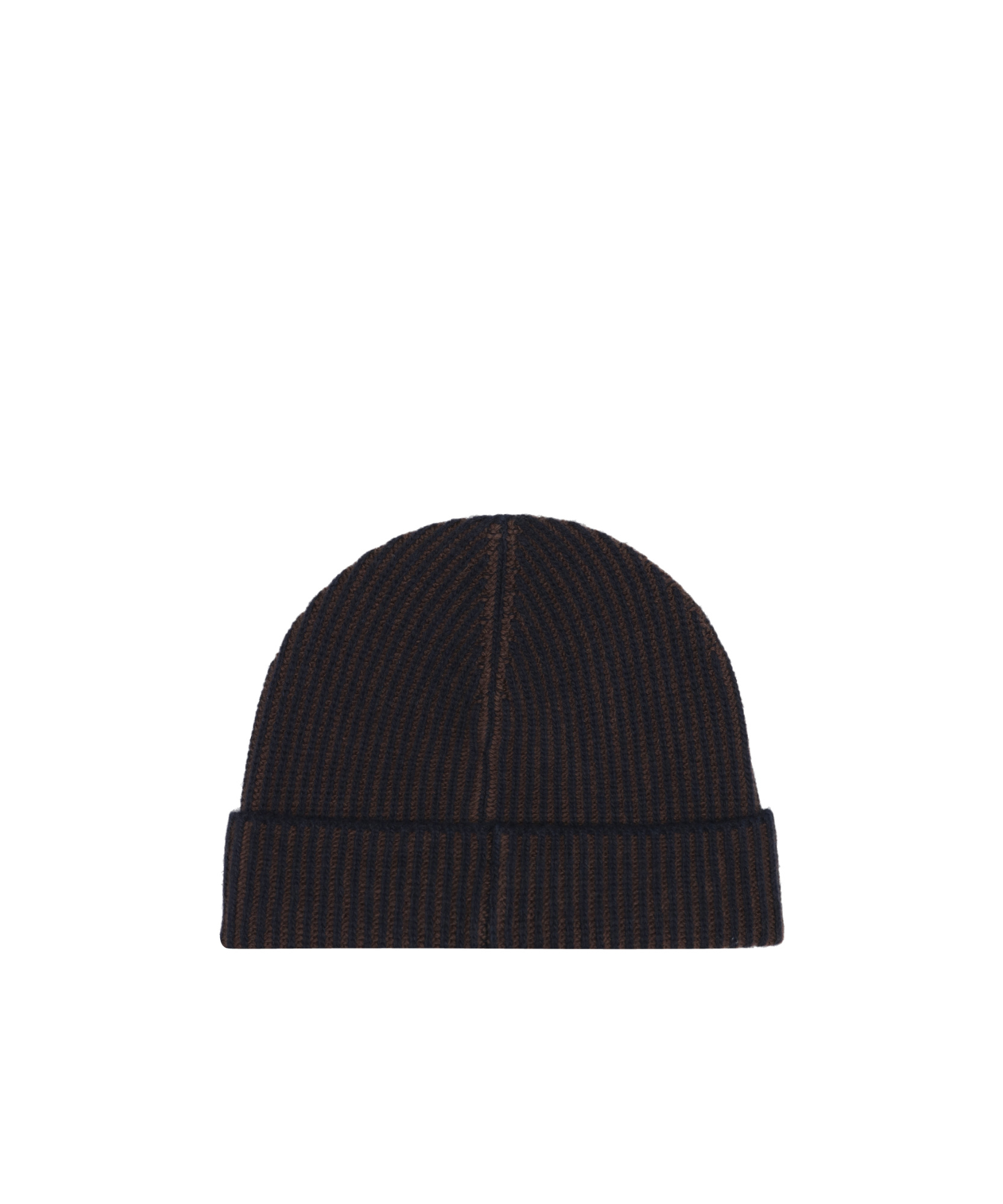 Herno Logo-plaque Ribbed Wool Beanie In Black