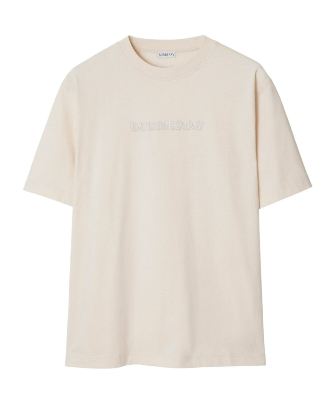 Shop Burberry Logo-embroidered T-shirt In White