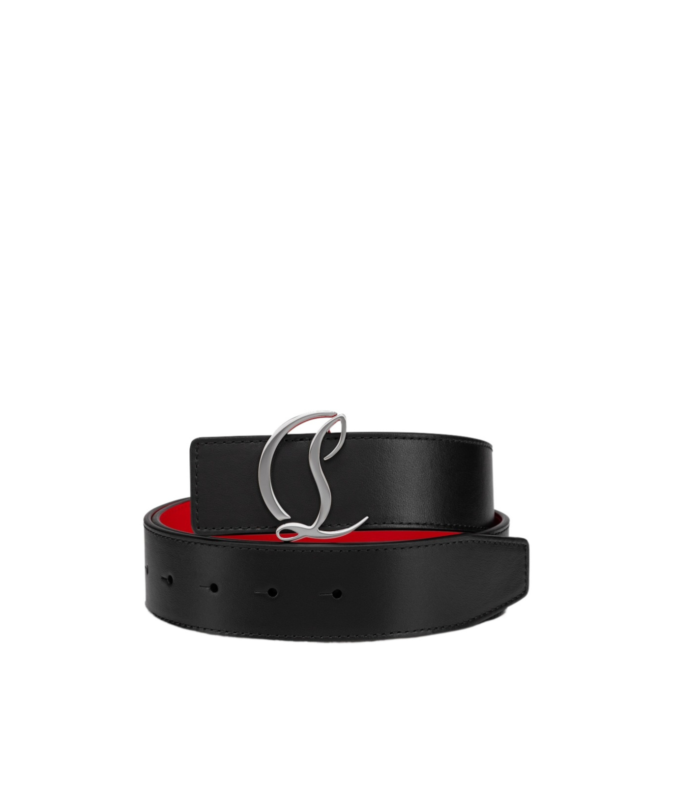 Christian Louboutin Cl Logo Belt In Black