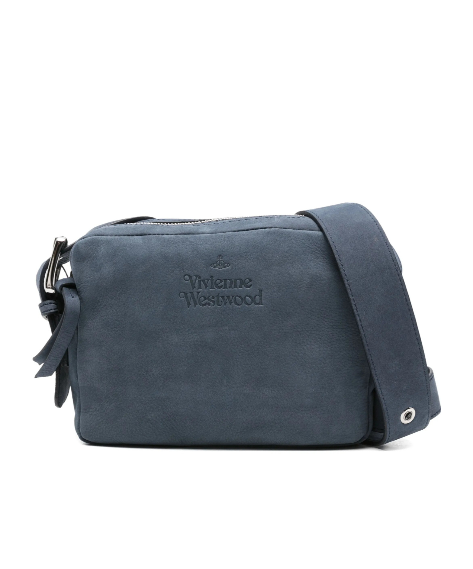 Vivienne Westwood Leather Zip-fastening Crossbody Bag In Black