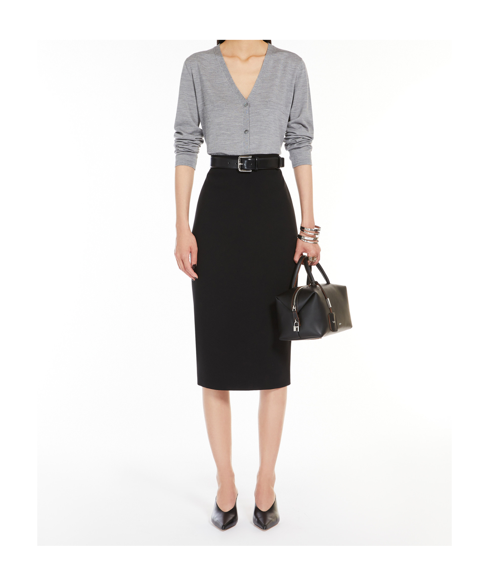 Max Mara Medium Natural Leather Bowler Bag