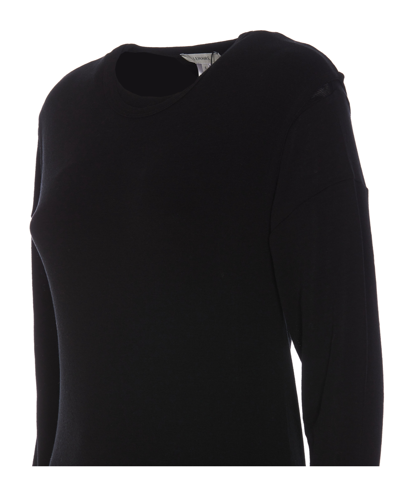 Lemaire Double Layered Knitted Mini Dress In Black